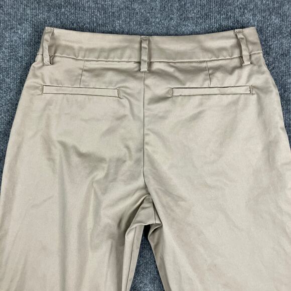 Lee Pants Women's 4 Short Khaki Wrinkle Free Straight Flat Front Casual Chino - Picture 9 of 10